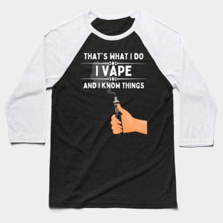 Funny Vaping Vape Skull Smoking Baseball T-Shirt